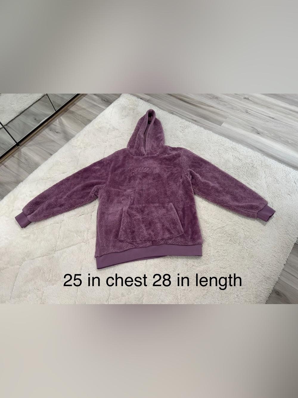 RipNDip Cozy Plush Hooded Pullover Jacket - Mauve Purple XL
